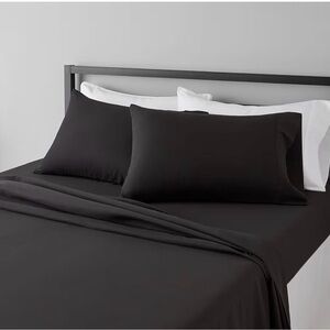 Microfiber black full Sheet Set. Brand unknown, purchased from Amazon.